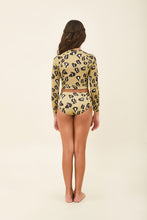 Carica l'immagine nel visualizzatore di Gallery, Model Back: Uv Line Intero Bambina Girl Bikini Hot Pant Jaguar Upf50+