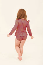 Carica l'immagine nel visualizzatore di Gallery, Model Back: Uv Line Costumi Da Bagno Bebè Baby Shine Malva Up50+