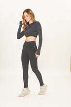 Carica l'immagine nel visualizzatore di Gallery, Image 02: Uv Line Pantaloncino Da Da Fitness Legging Fit Aspen Black Upf50+