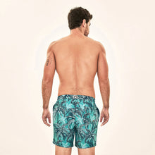 Carica l'immagine nel visualizzatore di Gallery, Model Back: Uv Line Costume A Pantaloncino Short Acqua Coqueiros Turquesa Upf50+