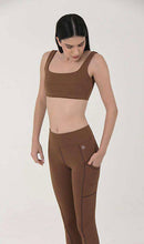 Carica l'immagine nel visualizzatore di Gallery, Product Front: Uv Line Pantaloncino Da Da Fitness Legging Fit Aspen Brown Upf50+