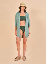 Carica l'immagine nel visualizzatore di Gallery, Image 02: Uv Line Camicia Shirtdress Copenhagen Water Green Upf50+