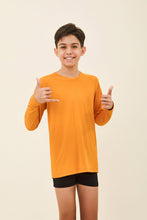 Carica l'immagine nel visualizzatore di Gallery, Gallery: Uv Line Protezioni Da Eruzioni Longsleeve Uvpro Kids Orange Upf50+