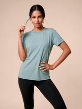 Carica l'immagine nel visualizzatore di Gallery, Gallery: Uv Line Top Da Spiaggia T-Shirt Uvpro Fem Green Water Upf50+