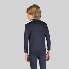 Carica l'immagine nel visualizzatore di Gallery, Model Back: Uv Line Protezioni Da Eruzioni Rash Guard Kids High-Neck Black Upf50+