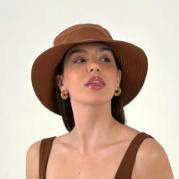 Carica l'immagine nel visualizzatore di Gallery, Product Front: Uv Line Cappello Alla Pescatore Hat California Fem Cognac Upf50+
