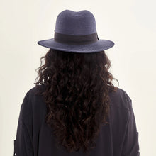 Carica l'immagine nel visualizzatore di Gallery, Model Back: Uv Line Cappello Panama Hat Shanghai Imp Uni Navy Blue Upf50+
