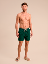 Carica l'immagine nel visualizzatore di Gallery, Model Front: Uv Line Bermuda / Uomo Shorts Acqua Boxer Military Green Upf50+
