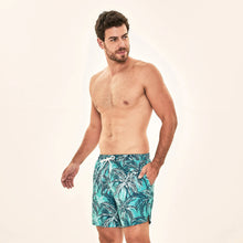 Carica l'immagine nel visualizzatore di Gallery, Image 02: Uv Line Costume A Pantaloncino Short Acqua Coqueiros Turquesa Upf50+
