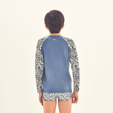 Carica l'immagine nel visualizzatore di Gallery, Model Back: Uv Line Protezioni Da Eruzioni Rash Guard Kids Costela Aco Off White Upf50+
