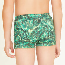 Carica l'immagine nel visualizzatore di Gallery, Model Back: Uv Line Costume Ragazzo Swim Trunks Kids Leaves Upf50+
