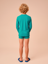 Carica l'immagine nel visualizzatore di Gallery, Model Back: Uv Line Protezioni Da Eruzioni Longsleeve Uvpro Kids Green Sea Upf50+
