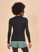 Carica l'immagine nel visualizzatore di Gallery, Model Back: Uv Line Protezioni Da Eruzioni Longsleeve Fem Skin Infratherm Preto Upf50+
