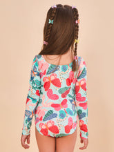 Carica l'immagine nel visualizzatore di Gallery, Model Back: Uv Line Intero Bambina Swimsuit Girl Borboletinha Upf50+
