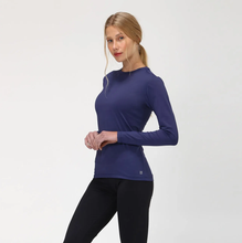 Carica l'immagine nel visualizzatore di Gallery, Image 02: Uv Line Protezioni Da Eruzioni Longsleeve Uvpro Fem Navy Blue Upf50+
