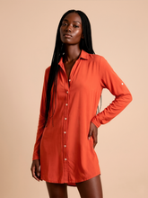 Carica l'immagine nel visualizzatore di Gallery, Image 03: Uv Line Camicia Shirtdress Copenhagen Pitanga Upf50+
