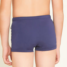 Carica l'immagine nel visualizzatore di Gallery, Model Back: Uv Line Costume Ragazzo Trunks Kids F Inf Navy Blue Upf50+
