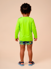 Carica l'immagine nel visualizzatore di Gallery, Model Back: Uv Line Protezioni Da Eruzioni Longsleeve Baby Yellow Fluor Upf50+

