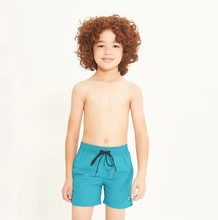 Carica l'immagine nel visualizzatore di Gallery, Model Front: Uv Line Costume Ragazzo Short Aqua Lucca Petroleo Upf50+
