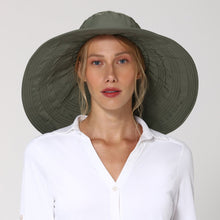 Carica l'immagine nel visualizzatore di Gallery, Model Front: Uv Line Cappello Morbido Hat Beverly Hills I18 Fem Green Militar Upf50+
