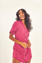 Carica l'immagine nel visualizzatore di Gallery, Image 04: Uv Line Camicia Shirtdress Copenhagen Fem Fucsia Upf50+
