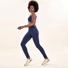 Carica l'immagine nel visualizzatore di Gallery, Image 04: Uv Line Pantaloncino Da Da Fitness Legging Fit Aspen Navy Blue Upf50+
