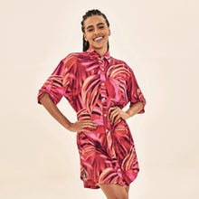 Carica l'immagine nel visualizzatore di Gallery, Model Front: Uv Line Camicia Shirtdress Copacabana Upf50+
