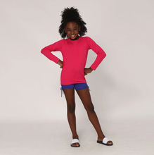 Carica l'immagine nel visualizzatore di Gallery, Model Front: Uv Line Protezioni Da Eruzioni Longsleeve Uvpro Kids Pink Upf50+
