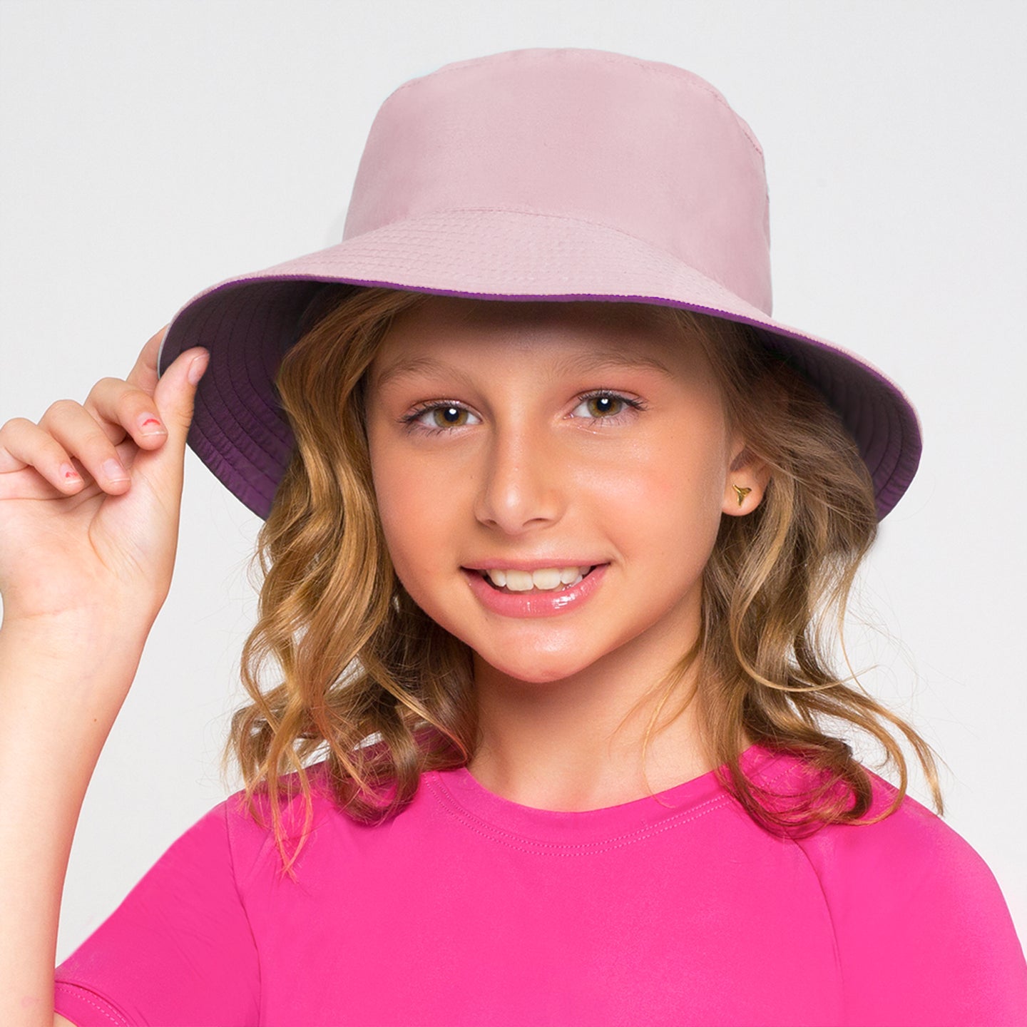 Chapeu California Inf Rosa Bebe Framboesa UPF50+