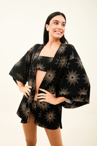 Kimono Shine-Preto UPF50+