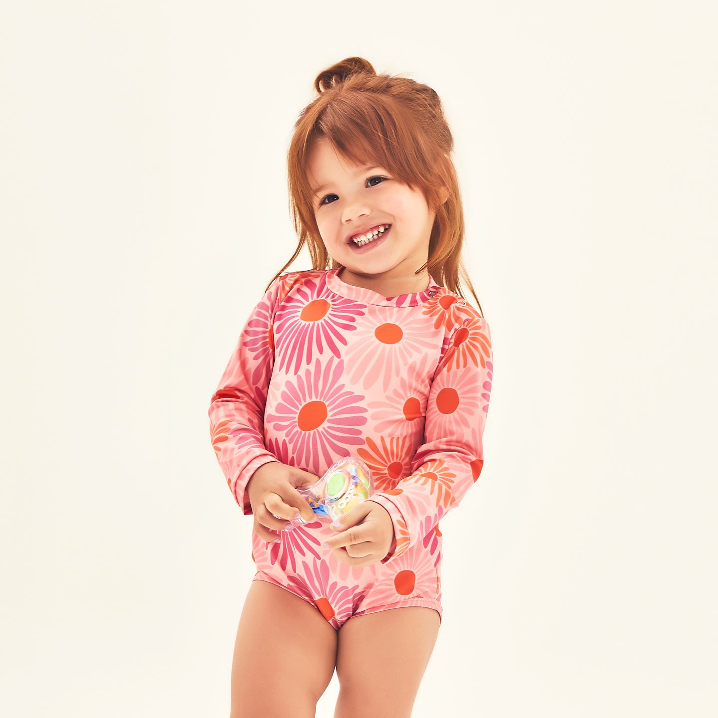 Model Front: Uv Line Costumi Da Bagno Bebè Baby Solar Rose Upf50+
