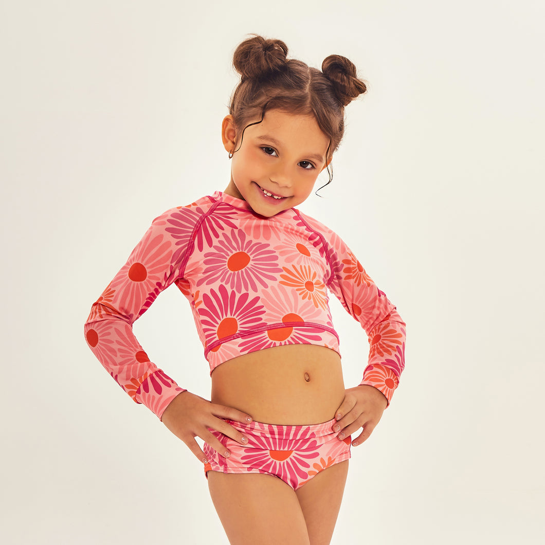 Model Front: Uv Line Due Pezzi Bambina Bikini Girl Solar Rose