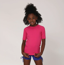 Carica l&#39;immagine nel visualizzatore di Gallery, Model Front: Uv Line Protezioni Da Eruzioni Camiseta Kids Uvpro Mc Pink Upf50+
