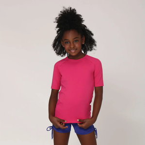 Model Front: Uv Line Protezioni Da Eruzioni Camiseta Kids Uvpro Mc Pink Upf50+