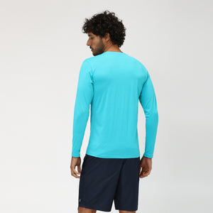Model Back: Uv Line Protezioni Da Eruzioni Camiseta Uvpro Ml Azul Piscina Upf50+