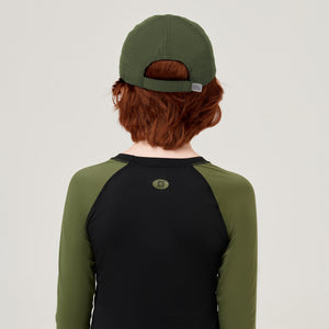 Model Back: Uv Line Berretto Cap Teen Colors Verde Militar Upf50+