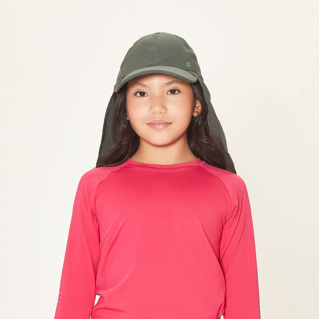 Model Front: Uv Line Berretto Legionario Teens Verde Militar Upf50+
