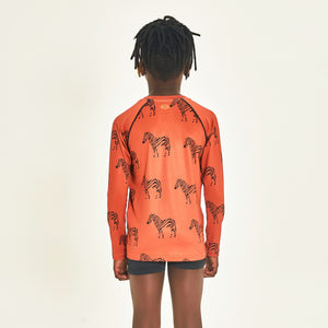 Model Back: Uv Line Protezioni Da Eruzioni Longsleeve Acqua Zebra Inf Upf50+