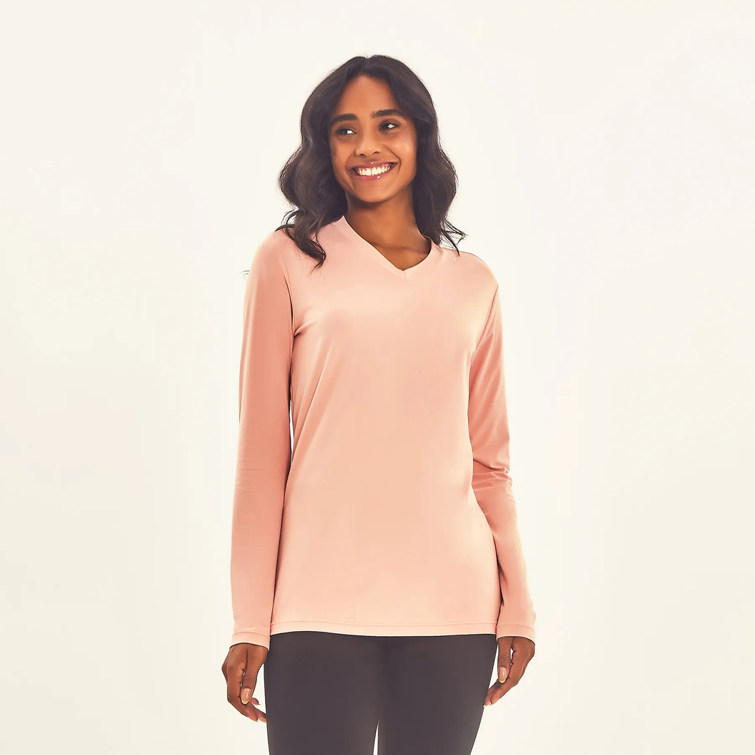 Model Front: Uv Line Protezioni Da Eruzioni Longsleeve Sport Fit Solar Rose Upf50+