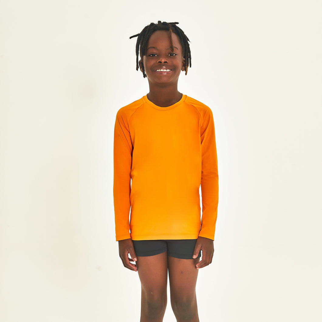 Model Front: Uv Line Protezioni Da Eruzioni Longsleeve Uprpo Inf Amarelo Queimado Upf50+