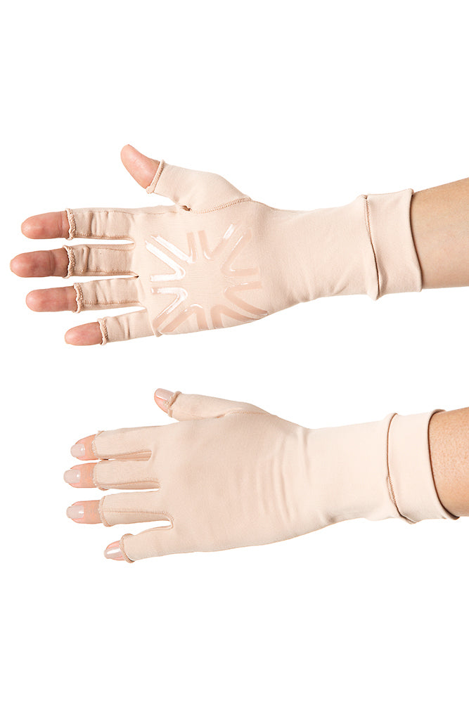 Model Front: Uv Line Guanti Medium Glove Beige Upf50+