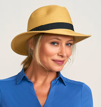 Carica l&#39;immagine nel visualizzatore di Gallery, Image 02: Uv Line Cappello Panama Shanghai Areia Preto Upf50+
