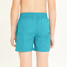 Carica l&#39;immagine nel visualizzatore di Gallery, Model Back: Uv Line Costume Ragazzo Short Aqua Lucca Petroleo Upf50+
