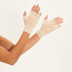 Image 04: Uv Line Guanti Short Glove Chocolate Upf50+