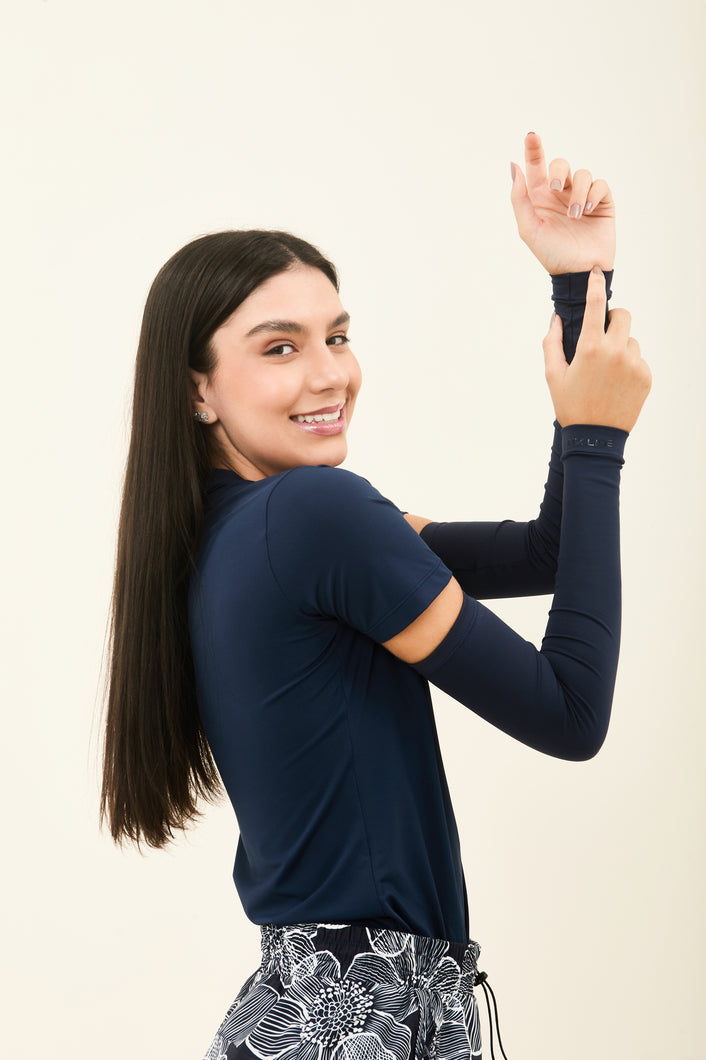 Gallery: Uv Line Guanti Sun-Protection Sleeve Navy Upf50+