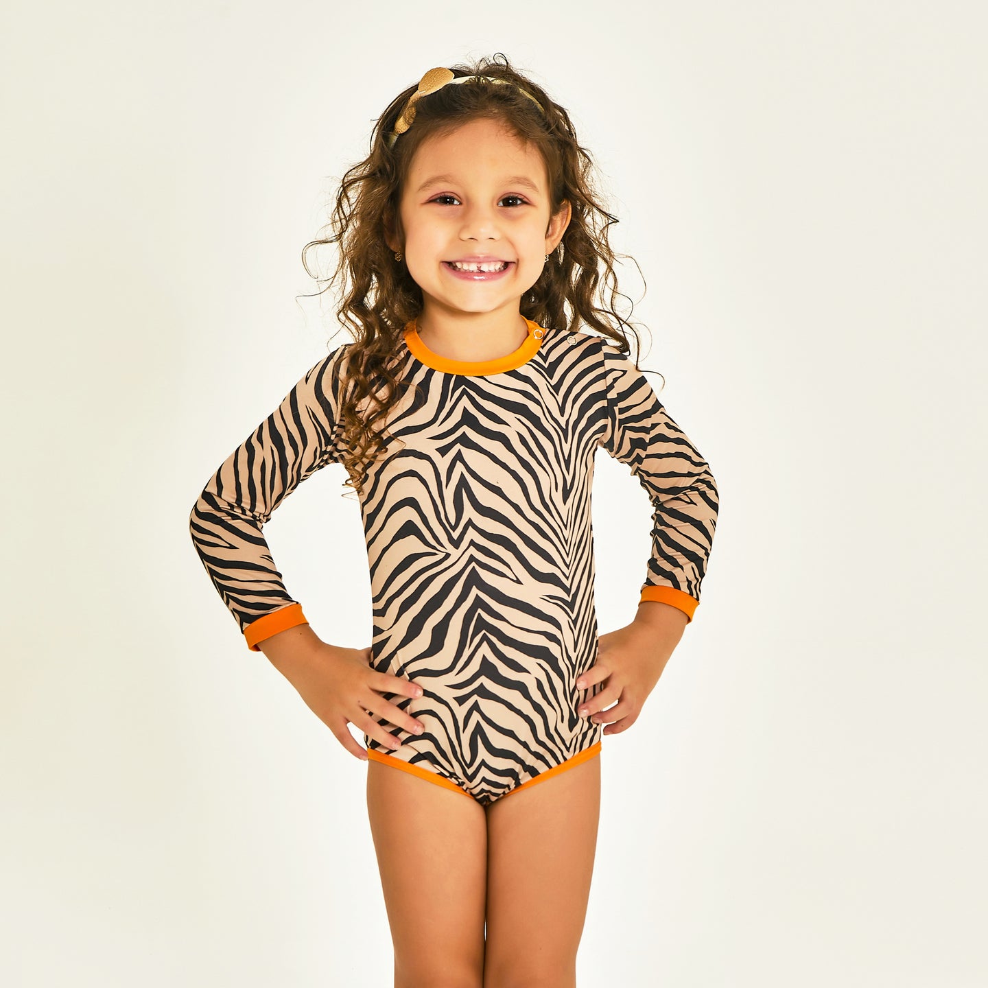 Model Front: Uv Line Costumi Da Bagno Bebè Swimsuit Baby Zebra Upf50+