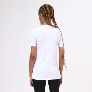 Model Back: Uv Line Top Da Fitness T-Shirt Sport Fit Branco Upf50+
