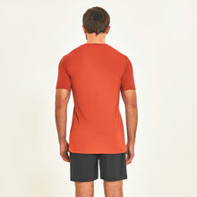 Carica l&#39;immagine nel visualizzatore di Gallery, Model Back: Uv Line Top Da Fitness T-Shirt Sport Fit Ferrugem Upf50+
