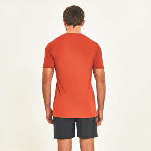 Model Back: Uv Line Top Da Fitness T-Shirt Sport Fit Ferrugem Upf50+