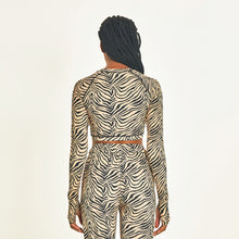Carica l&#39;immagine nel visualizzatore di Gallery, Model Back: Uv Line Top Da Spiaggia Top Zebra
